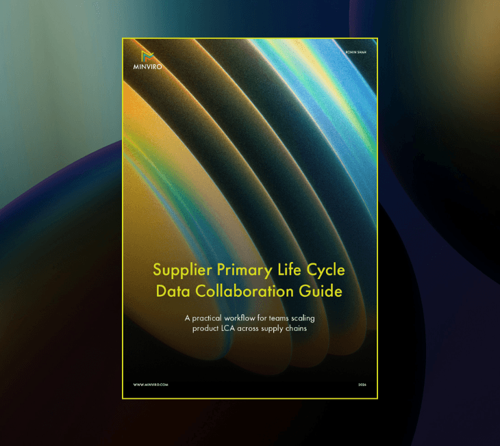 Cover of the Supplier Data Collection Guide for LCA by Minviro